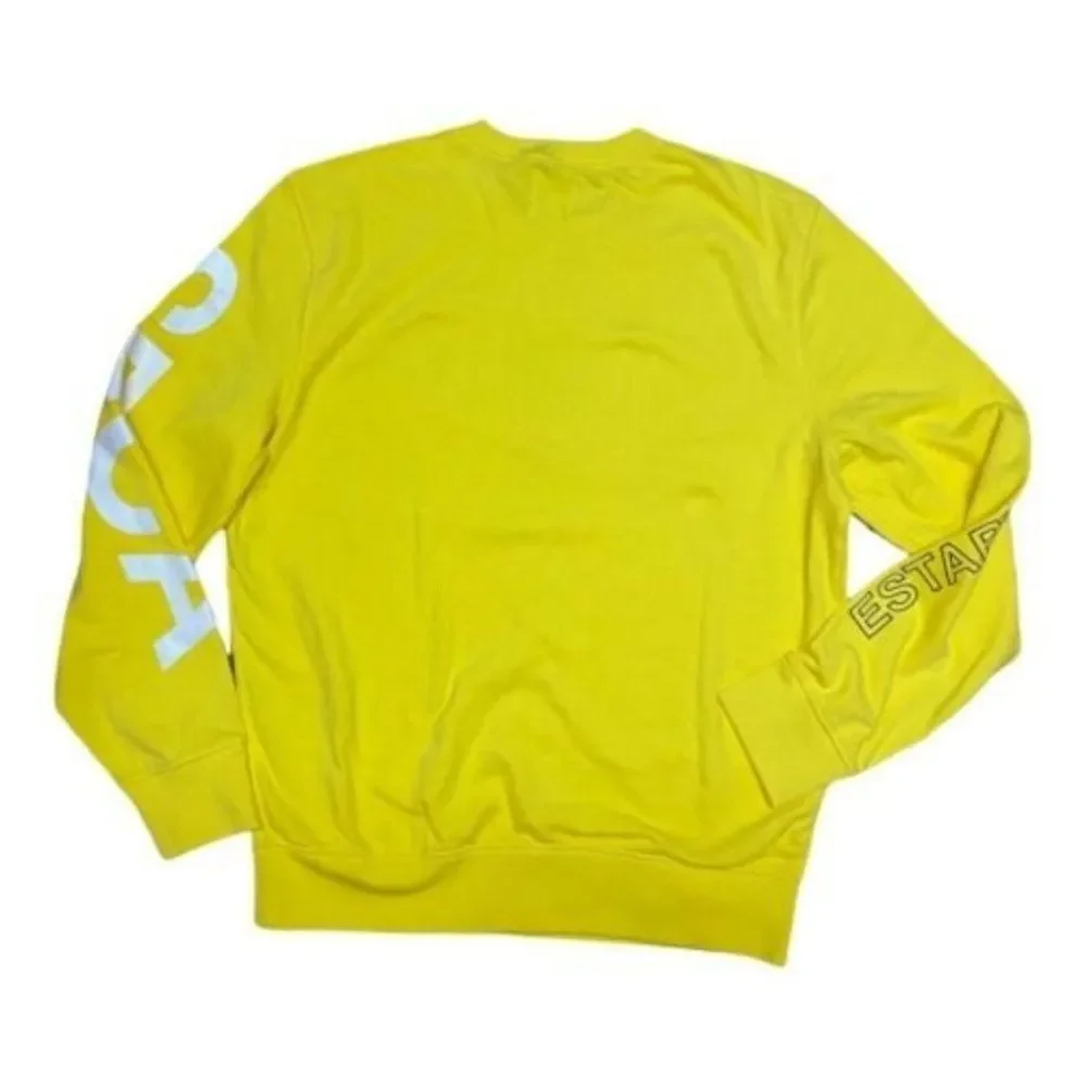 Gap‎ Sweatshirt Mens M Yellow Logo San Francisco California Bright Spring Pastel